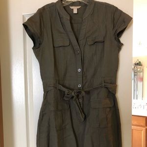Army Green Canvas Dress